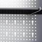Preview: Wand-Werkzeugschrank Industriedesign Metall Grau und Schwarz