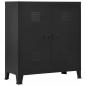 Preview: ARDEBO.de - Lagerschrank Industrial Schwarz 90x40x100 cm Stahl