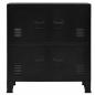 Preview: Lagerschrank Industrial Schwarz 75x40x80 cm Stahl