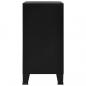 Preview: Lagerschrank Industrial Schwarz 75x40x80 cm Stahl