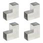 Preview: ARDEBO.de - Pfostenverbinder 4 Stk. L-Form Verzinktes Metall 101 x 101 mm