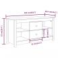 Preview: TV-Schrank 103x36,5x52 cm Massivholz Kiefer