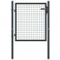 Preview: ARDEBO.de - Mesh-Gartentor Verzinkter Stahl 100 x 125 cm Grau