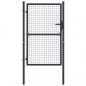 Preview: ARDEBO.de - Mesh-Gartentor Verzinkter Stahl 100 x 175 cm Grau