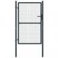 Preview: ARDEBO.de - Mesh-Gartentor Verzinkter Stahl 100 x 200 cm Grau