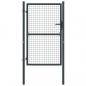 Preview: ARDEBO.de - Mesh-Gartentor Verzinkter Stahl 100 x 225 cm Grau