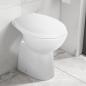 Preview: ARDEBO.de - Hohe Spülrandlose Toilette Soft-Close 7 cm Höher Keramik Weiß