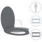 Preview: Toilettensitz mit Absenkautomatik Grau Oval