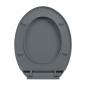 Preview: Toilettensitz mit Absenkautomatik Grau Oval