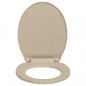 Preview: Toilettensitz mit Absenkautomatik Quick-Release Beige Oval