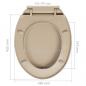 Preview: Toilettensitz mit Absenkautomatik Quick-Release Beige Oval