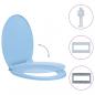 Preview: Toilettensitz mit Absenkautomatik Blau Oval