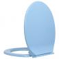 Preview: Toilettensitz mit Absenkautomatik Blau Oval