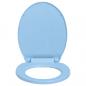 Preview: Toilettensitz mit Absenkautomatik Blau Oval