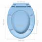 Preview: Toilettensitz mit Absenkautomatik Blau Oval