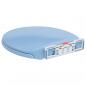 Preview: Toilettensitz mit Absenkautomatik Quick-Release Blau Oval