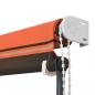 Preview: Einziehbare Markise mit LED 300×150 cm Orange und Braun