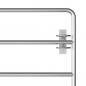 Preview: 5-Rohr-Weidetor Stahl (95-170)×90 cm Silbern