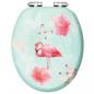 Preview: Toilettensitz mit Soft-Close-Deckel MDF Flamingo-Design