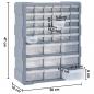 Preview: Multi-Schubladen-Organizer mit 39 Schubladen 38x16x47 cm 