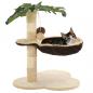 Preview: ARDEBO.de - Katzen-Kratzbaum mit Sisal-Kratzstange 50 cm Beige und Braun