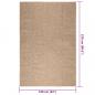 Preview: Teppich ZIZUR 160x230 cm Jute-Optik Indoor und Outdoor