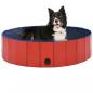 Preview: ARDEBO.de - Hundepool Faltbar Rot 120 x 30 cm PVC