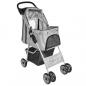 Preview: Haustier-Buggy Hund/Katze Klappbarer Reisewagen Grau