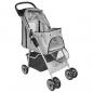 Preview: Haustier-Buggy Hund/Katze Klappbarer Reisewagen Grau