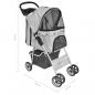 Preview: Haustier-Buggy Hund/Katze Klappbarer Reisewagen Grau