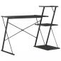 Preview: ARDEBO.de - Schreibtisch mit Regal Schwarz 116×50×93 cm