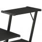 Preview: Schreibtisch mit Regal Schwarz 116×50×93 cm