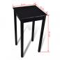 Preview: Bartisch MDF Schwarz 55x55x107 cm