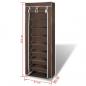 Preview: Schuhschrank Schuhregal 8 Schicht 57 x29 x162 cm Braun