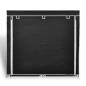 Preview: Stoff Schuhschrank mit Abdeckung 115 x 28 x 110 cm Schwarz 