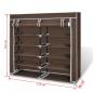 Preview: Stoff Schuhschrank mit Abdeckung 115 x 28 x 110 cm Braun 