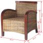 Preview: Sessel Rattan Handgeflochten 