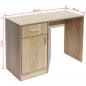 Preview: Schreibtisch mit Schublade und Schrank Eiche 100x40x73 cm