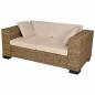 Preview: 2-Sitzer Sofa Echtes Rattan 