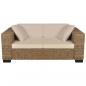 Preview: 2-Sitzer Sofa Echtes Rattan 