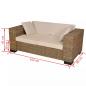 Preview: 2-Sitzer Sofa Echtes Rattan 