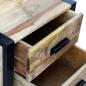 Preview: Beistelltisch mit 2 Schubladen Mango Holz 43x33x51 cm