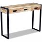 Preview: ARDEBO.de - Konsolentisch mit 3 Schubladen Mangoholz Massiv 110x35x78 cm