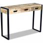 Preview: Konsolentisch mit 3 Schubladen Mangoholz Massiv 110x35x78 cm