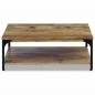 Preview: Couchtisch Mangoholz 100x60x38 cm