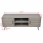 Preview: TV-Schrank Grau 120x40x45 cm Grau