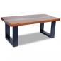 Preview: Couchtisch Teak Harz 100x50 cm