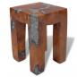 Preview: ARDEBO.de - Hocker Massivholz Teak und Harz