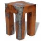 Preview: Hocker Massivholz Teak und Harz