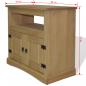 Preview: TV-Schrank im Mexiko-Stil Kiefer Massiv Corona 80 x 43 x 78 cm